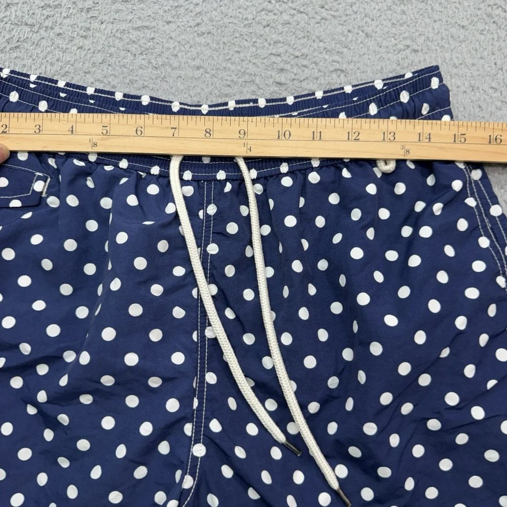 Polo Ralph Lauren Swim Trunks Men M Blue Polka Dots 5